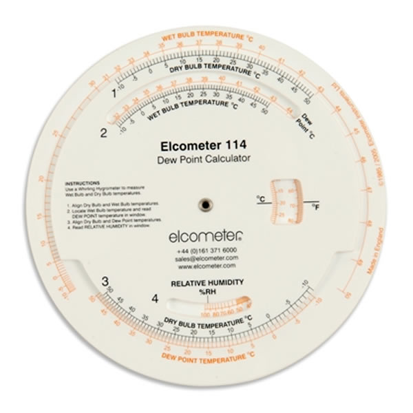 Elcometer 114 Dewpoint Calculator